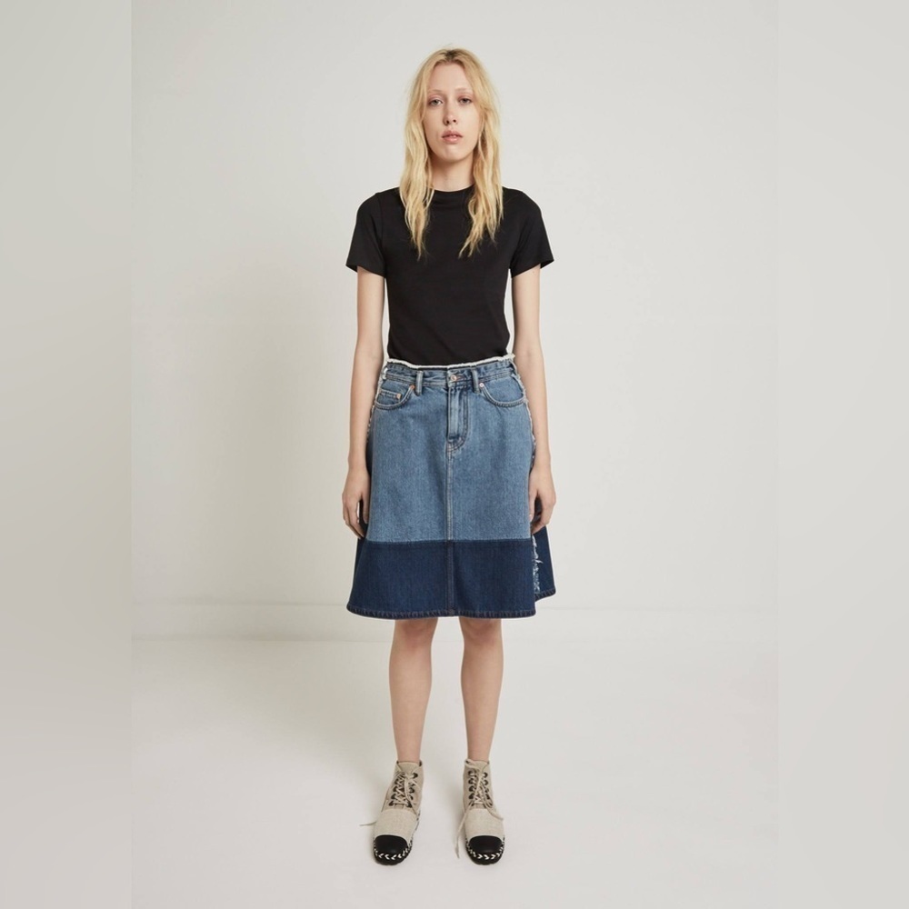 ACNE STUDIOS Halona Denim A-Line Skirt Size 36